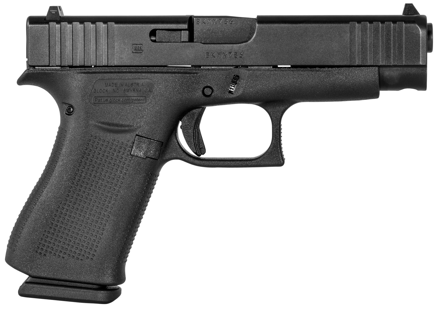 Glock 48 PA4850201 9mm Luger 4.17" 10+1 Black Steel Front Serrations Slide-img-0